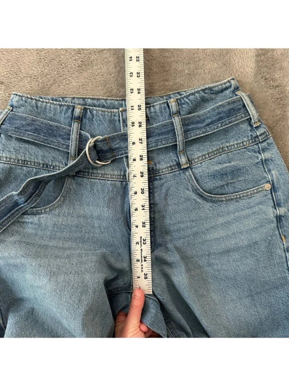 Pilcro Light Blue Denim Wide-Leg Jean Shorts - Picture 9 of 9